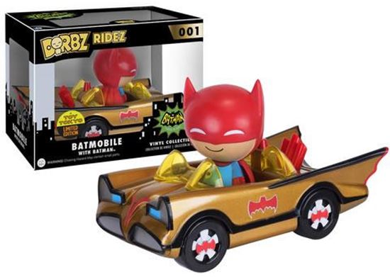 Foto de Batman POP! Ridez Vehículo con Figura Dorbz ?66 Batman Gold Batmobile SDCC 2016 Exclusive 12 cm