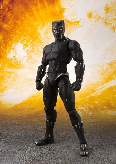 Picture of Vengadores Infinity War Figura S.H. Figuarts Black Panther & Tamashii Effect Rock 16 cm