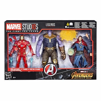 Picture of Marvel Legends Pack de 3 Figuras Iron Man MK L, Thanos & Dr. Strange 15 cm