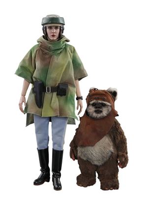 Picture of Star Wars Episode VI Pack Figuras Movie Masterpiece 1/6 Leia Endor 27 cm y Wicket 15 cm