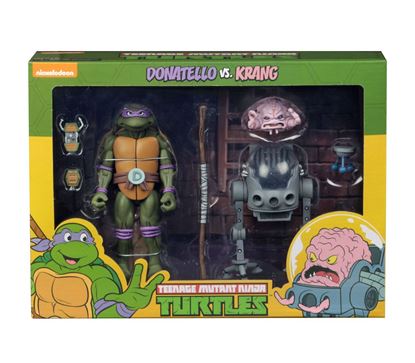Picture of Tortugas Ninja Pack de 2 Figuras Donatello vs Krang in Bubble Walker 18 cm
