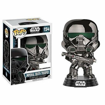 Picture of FUNKO POP IMPERIAL DEATH TROOPER 154 STAR WARS ROGUE ONE FIGURE 9CM STORMTROOPER CHROME