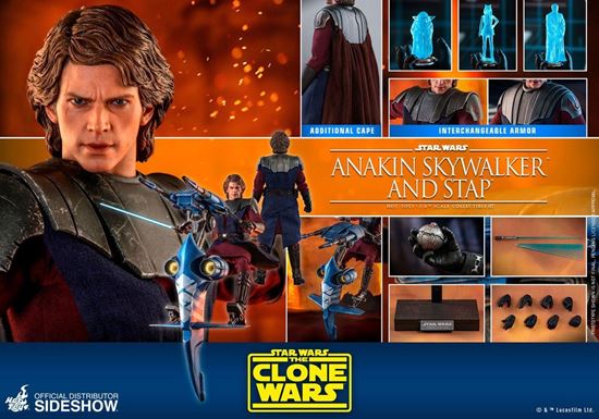 Foto de Star Wars The Clone Wars Figura 1/6 Anakin Skywalker & STAP 31 cm
