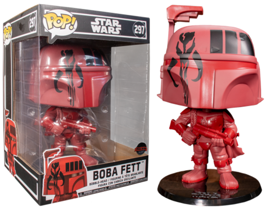 Picture of Funko POP! Star Wars Boba Fett Exclusive 25cm.  Vinyl Bobble Head #297 [Futura x, Red, Super-Sized]