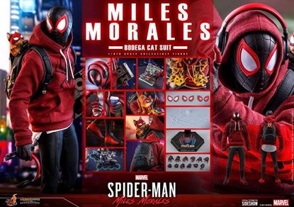 Picture of Spider-Man: Miles Morales Figura Videogame Masterpiece 1/6 Miles Morales Bodega Cat Suit 29 cm