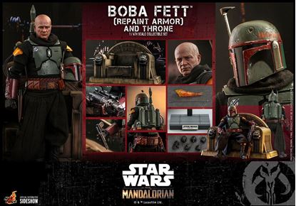 Imagen de Star Wars The Mandalorian Figura 1/6 Boba Fett (Repaint Armor) and Throne 30 cm