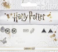 Picture of Set 3 pares pendientes - Andén 9 3/4, Carta y Hedwig y Reliquias de la Muerte - Harry Potter