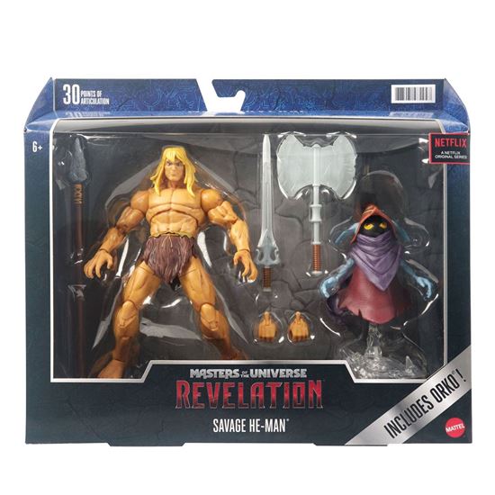 Picture of Masters of the Universe: Revelation Masterverse Figuras 2022 Deluxe Savage He-Man & Orko 18 cm