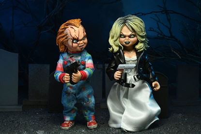 Picture of La novia de Chucky Pack de 2 Figuras Clothed Chucky & Tiffany 14 cm