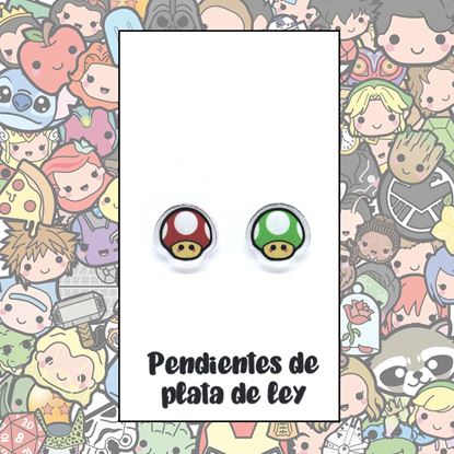 Picture of Pendientes Plata Setas Super Mario Bros.