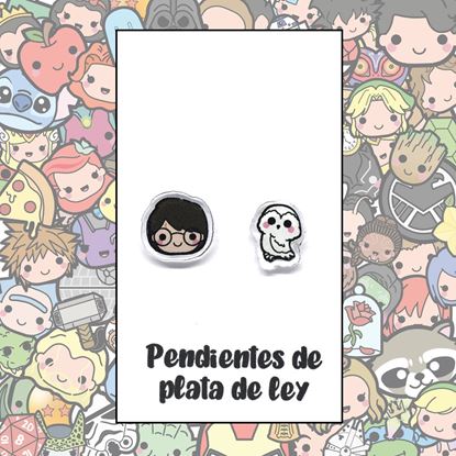 Picture of Pendientes Plata Harry Potter & Hedwig