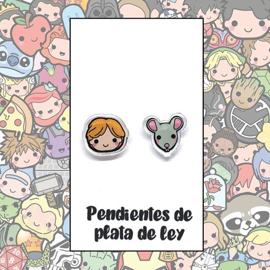 Picture of Pendientes Plata Ron Weasley & Scabbers