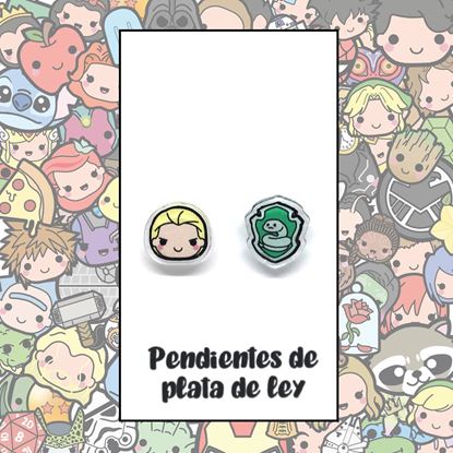 Picture of Pendientes Plata Draco Malfoy & Slytherin