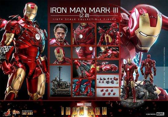 Foto de Iron Man Figura Movie Masterpiece Series Diecast 1/6 Iron Man Mark III (2.0) 32 cm