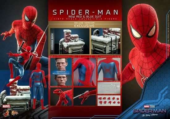 Foto de Spider-Man: No Way Home Figura Movie Masterpiece 1/6 Spider-Man (New Red and Blue Suit) (Deluxe Version) 28 cm RESERVA