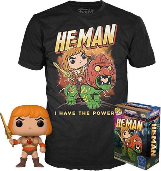 Picture of Masters of the Universe POP! & Tee Set de Figura y Camiseta He-Man Special Edition Glows in the Dark 9 cm Talla M