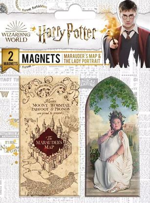 Picture of Set 2 Imanes "Mapa del Merodeador + Dama Gorda" - Harry Potter