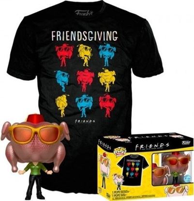 Picture of Friends POP! & Tee Set de Figura y Camiseta Mónica Pavo - Turkey Special Edition Metallic 9 cm Talla S