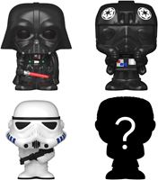 Foto de Star Wars Funko Bitty POP! Pack 4 Figuras The Fighter Pilot, Stormtrooper, Darth Vader + 1 Mystery 2,5 cm