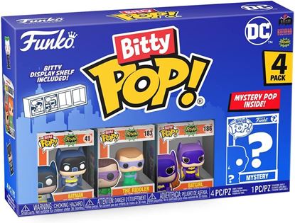 Picture of DC Funko Bitty POP! Pack 4 Figuras Batman, The Riddler, Batgirl + 1 Mystery 2,5 cm