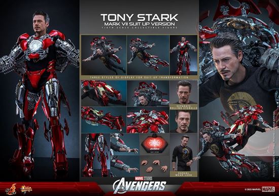 Foto de Los Vengadores Figura Movie Masterpiece 1/6 Tony Stark (Mark VII Suit-Up Version) 31 cm