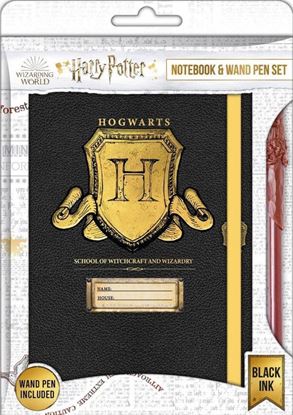 Imagen de Set Papelería Cuaderno A5 Hogwarts + Bolígrafo Varita Harry - Harry Potter