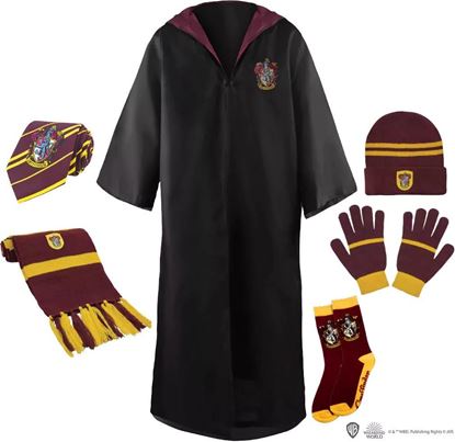 Imagen de Set Túnica, Corbata, Bufanda, Gorro, Guantes y Calcetines Gryffindor talla S - Harry Potter