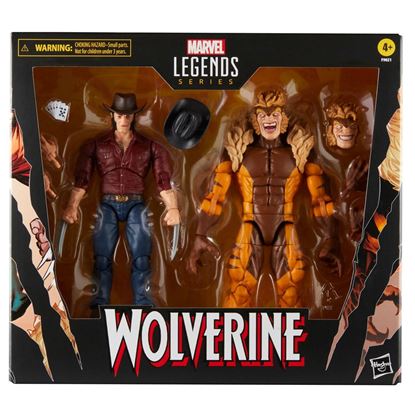 Imagen de Wolverine 50th Anniversary Marvel Legends Pack de 2 Figuras Marvel's Logan & Sabretooth 15 cm