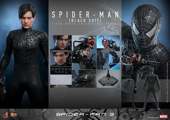 Foto de Spider-Man 3 Figura Movie Masterpiece 1/6 Spider-Man (Black Suit) 30 cm RESERVA