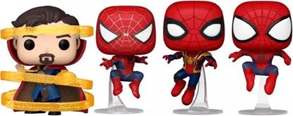 Imagen de Marvel Pack de 4 Figuras POP! Movies Vinyl Spider-Man No Way Home - Spider-Man - Friendly Neighborhood Spider-Man - The Amazing Spider-Man - Doctor Strange - Special Edition 9 cm