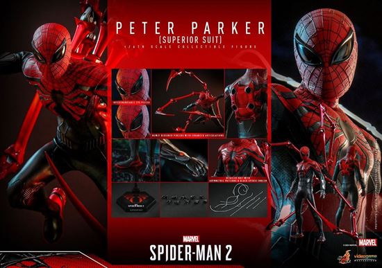 Foto de Spider-Man 2 Figura Video Game Masterpiece 1/6 Peter Parker (Superior Suit) 30 cm RESERVA
