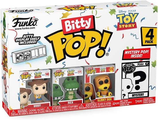 Foto de Toy Story Funko Bitty POP! Pack 4 Figuras Woody, Rex, Slinky Dog + 1 Mystery 2,5 cm