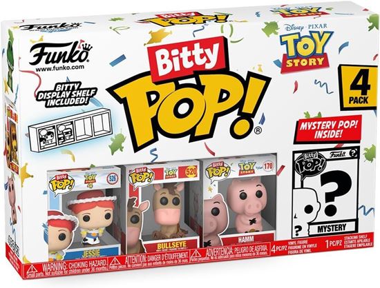 Foto de Toy Story Funko Bitty POP! Pack 4 Figuras Jessie, Bullseye, Hamm + 1 Mystery 2,5 cm