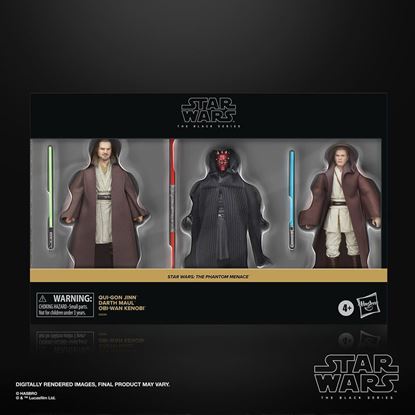 Imagen de Star Wars Episode I Black Series Pack de 3 Figuras Qui-Gon Jinn, Darth Maul, Obi-Wan Kenobi 15 cm
