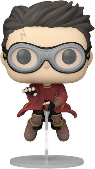 Foto de Harry Potter y El Prisionero de Azkabán POP! Movies Vinyl Figura Harry with Broom (Quidditch) 9 cm