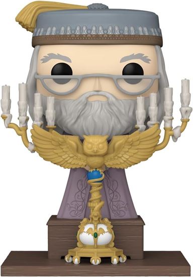 Foto de Harry Potter y El Prisionero de Azkabán POP! Deluxe Movies Vinyl Figura Albus Dumbledore with Podium 12 cm