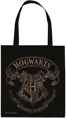 Imagen de Bolsa de Tela Escudo Hogwarts Negra - Harry Potter