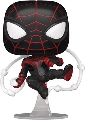 Imagen de Marvel's Spider-Man POP! Games Vinyl Figura Miles Morales Advanced Tech Suit 9 cm