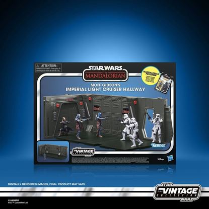 Imagen de Star Wars: The Mandalorian Vintage Collection Tantive IV Hallway con figura de Mandalorian Privateer 10 cm