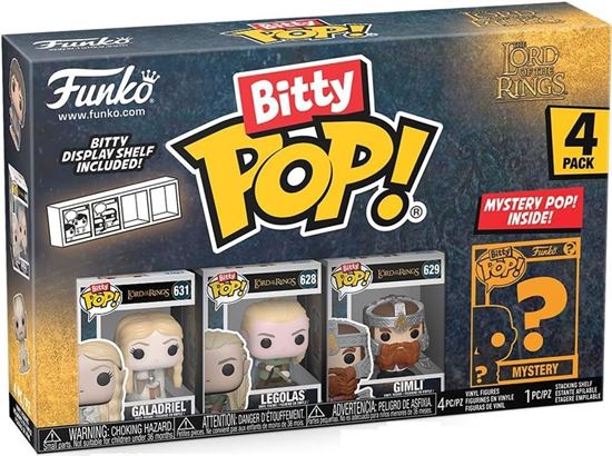 Foto de El Señor de los Anillos Funko Bitty POP! Pack 4 Figuras Galadriel, Legolas, Gimli + 1 Mystery 2,5 cm