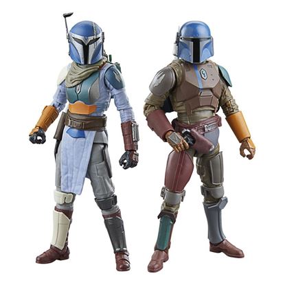 Imagen de Star Wars: The Mandalorian Black Series Pack de 2 Figuras Mandalorian Shriek-Hawk Trainers 15 cm