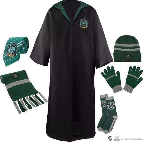 Foto de Set Túnica, Corbata, Bufanda, Gorro, Guantes y Calcetines Slytherin talla L - Harry Potter