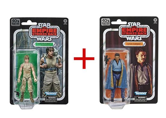 Foto de PACK Star Wars Black Series Luke (Dagobah) + Star Wars Episode V Black Series Figuras 15 cm 40th Anniversary 2020 Wave 2 Lando Calrissian