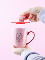 Foto de Taza Dobby Rosa con Tapa Silicona - Harry Potter