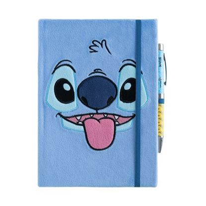 Imagen de CUADERNO PREMIUM A5 TAPA FELPA CON BOLIGRAFO PROYECTOR DISNEY STITCH TROPICAL