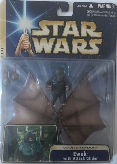 Foto de FIGURA STAR WARS - RETURN OF THE JEDI - ASSAULT ON ENDOR - EWOK WITH ATTACK GLIDER - HASBRO