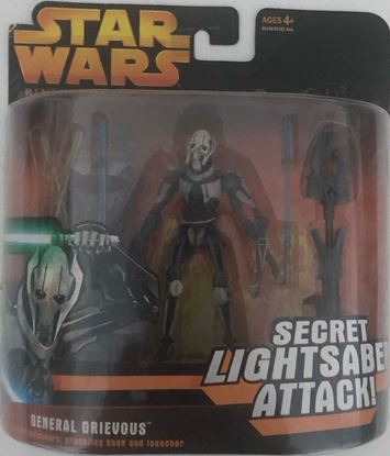 Imagen de FIGURA STAR WARS - REVENGE OF THE SITH - GENERAL GRIEVOUS - SECRET LIGHTSABER ATTACK - HASBRO