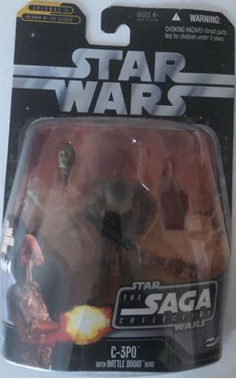 Imagen de FIGURA THE SAGA COLLECTION - STAR WARS - ATTACK OF THE CLONES - C-3PO WITH BATTLE DROID HEAD - HASBRO
