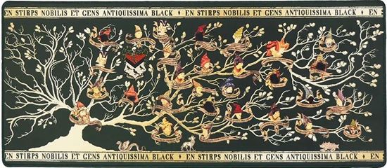 Foto de Alfombrilla Gamer XL Familia Black - Harry Potter