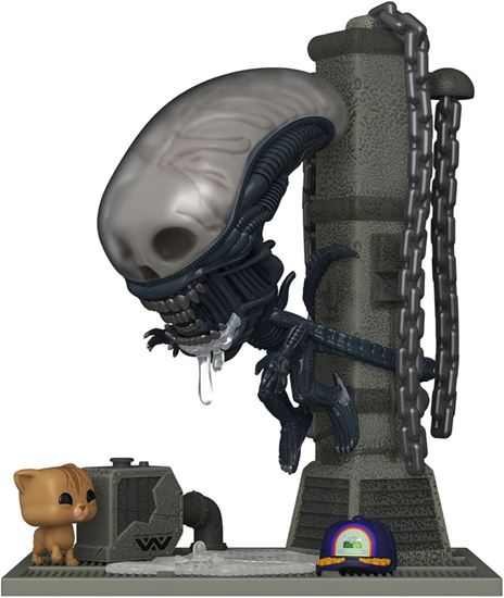 Foto de Alien POP! Deluxe Vinyl Figura Xenomorph with Jonesy Special Edition 9 cm